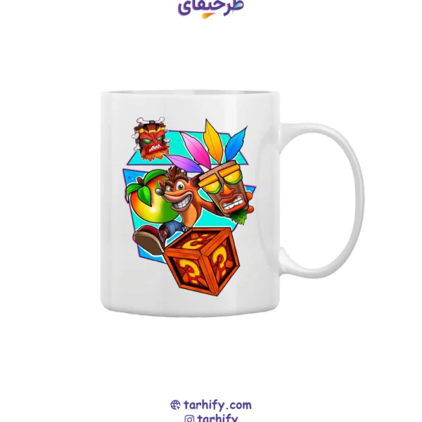 ماگ طرح آکو آکو کراش بندیکوت با چاپ باکیفیت و تصویر شخصیت Aku Aku