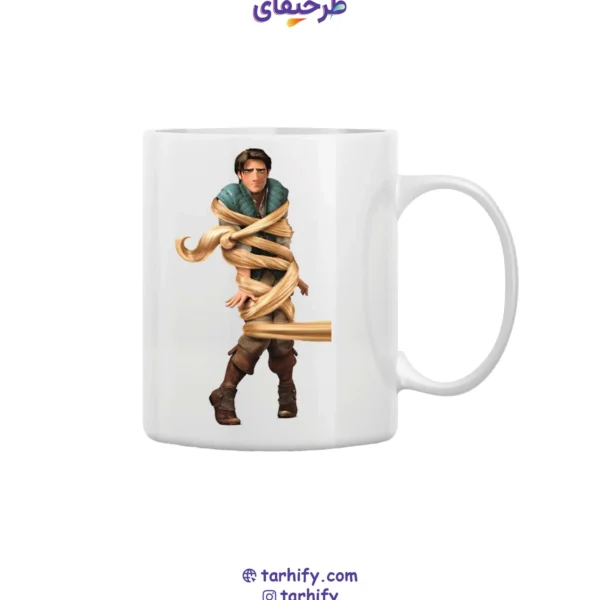 ماگ کاپلی طرح گیسوکمند فیلین رایدر با چاپ باکیفیت و تصویر Rapunzel & Flynn Rider از Tangled