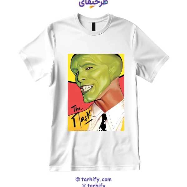تیشرت طرح The Mask با چاپ باکیفیت و تصویر جیم کری در نقش ماسک