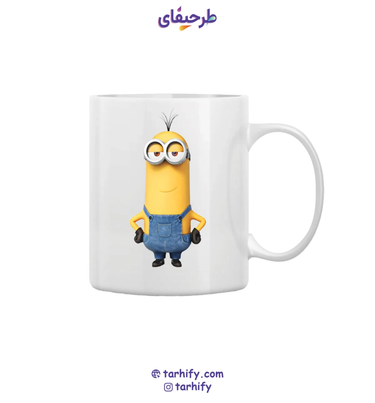 ماگ طرح مینیون قد بلند با چاپ باکیفیت و تصویر بامزه شخصیت Minions