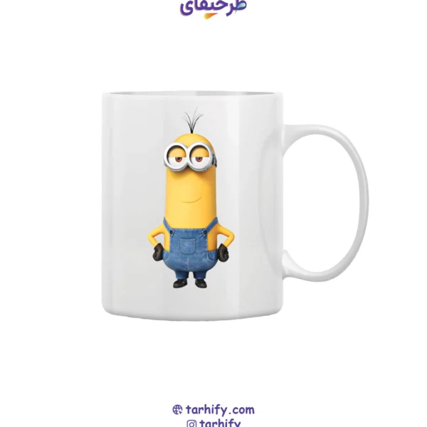 ماگ طرح مینیون قد بلند با چاپ باکیفیت و تصویر بامزه شخصیت Minions
