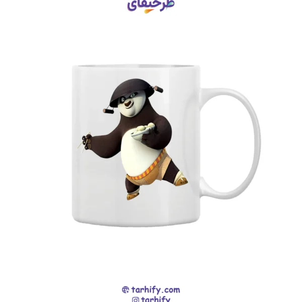 ماگ طرح پاندای کونگ فوکار با چاپ باکیفیت و تصویر Po از انیمیشن pandaye kongfukar