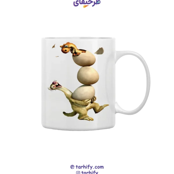 ماگ طرح سید و دایناسور عصر یخبندان با چاپ باکیفیت و تصویر Sid & Dinosaur از انیمیشن Ice Age