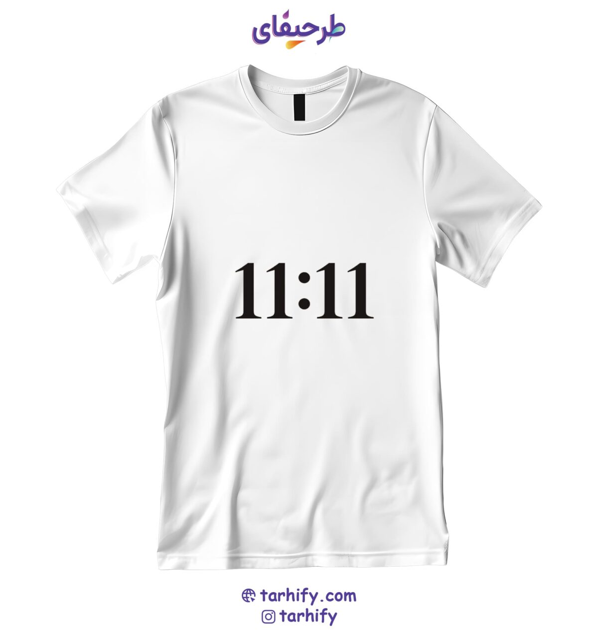 1111-tshirt-tarhify.com تیشرت طرح 11:11 Make a Wish با طراحی مینیمال و چاپ عدد نمادین