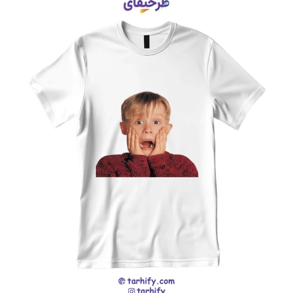 تیشرت طرح شخصیت فیلم Home Alone تنها در خانه با چاپ دیجیتال باکیفیت