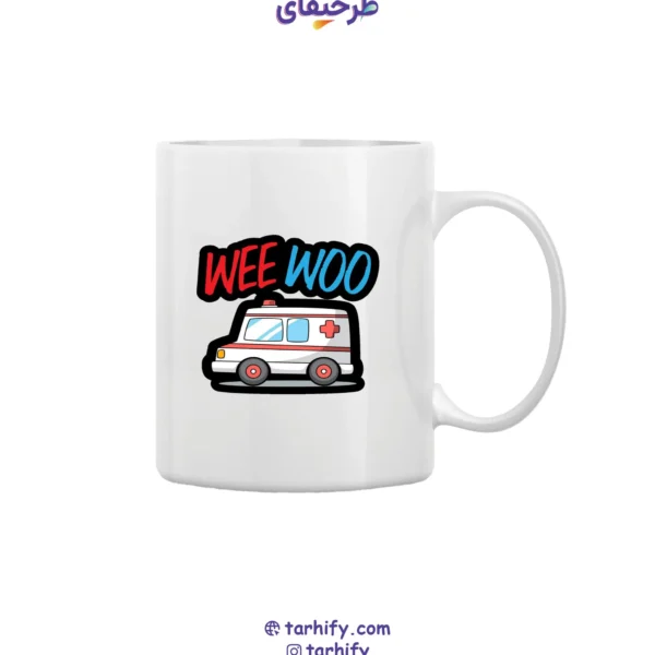 ماگ سرامیکی طرح آمبولانس Ambulance با چاپ رنگی باکیفیت