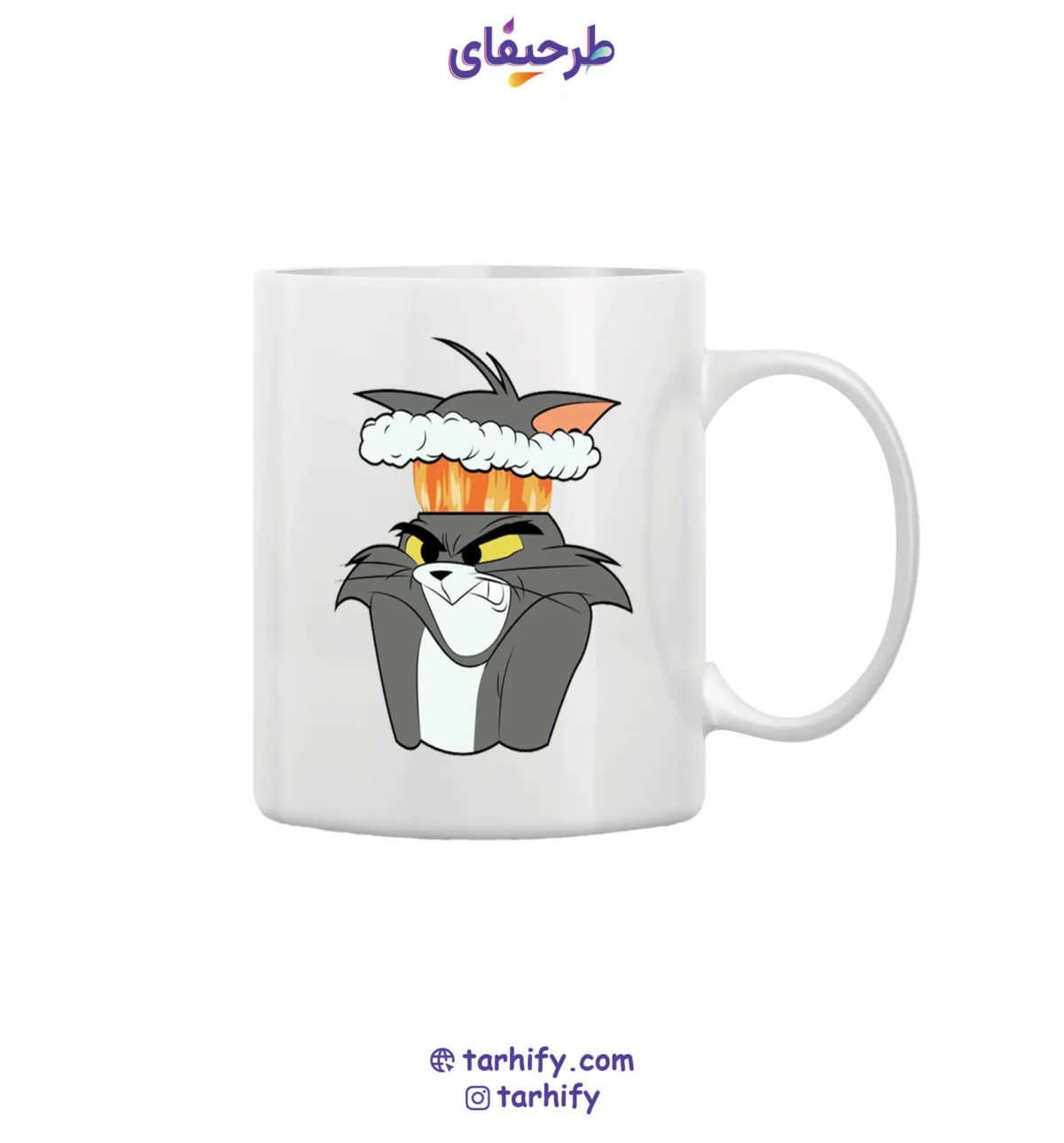 angry-tom-mug-tarhify.com ماگ طرح تام عصبانی (Tom and Jerry Angry Tom) با چاپ باکیفیت