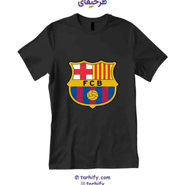 تیشرت طرح آرم باشگاه بارسلونا FC Barcelona با چاپ دیجیتال باکیفیت