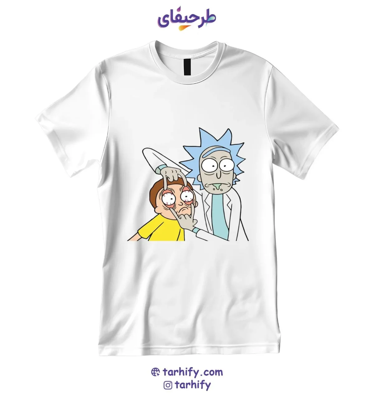 rickmorty-tshirt-tarhify.com تیشرت طرح ریک اند مورتی Rick and Morty با چاپ دیجیتال باکیفیت
