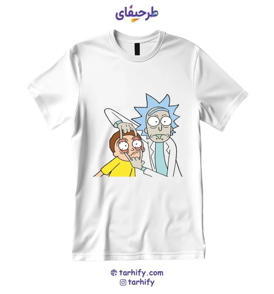 تیشرت طرح ریک اند مورتی Rick and Morty با چاپ دیجیتال باکیفیت