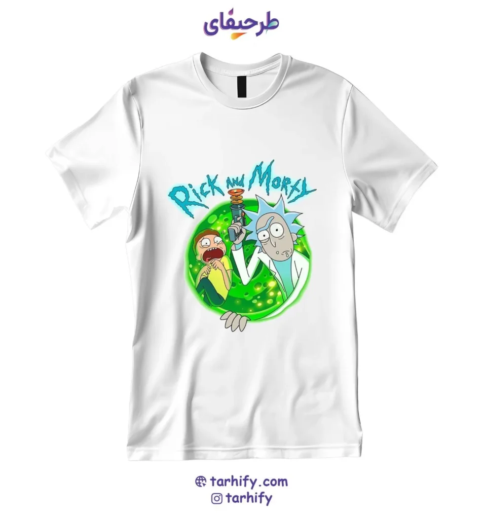 تیشرت ریک و مورتی Rick and Morty با چاپ دیجیتال باکیفیت و طراحی کارتونی خاص