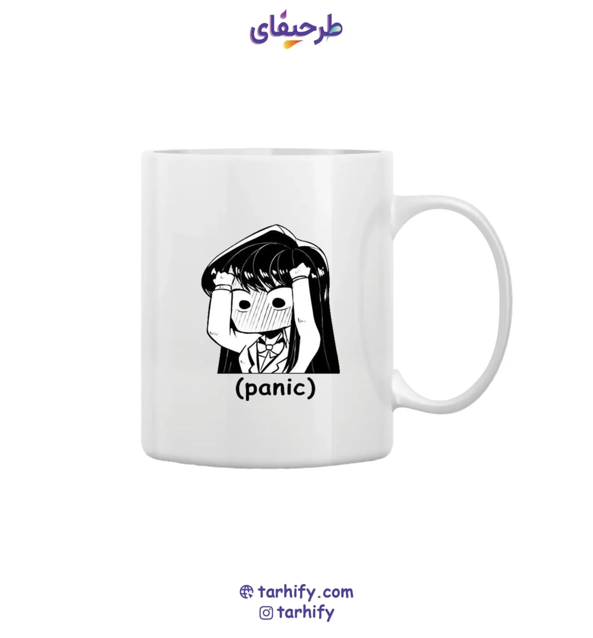 anime-girl2-mug-tarhify.com-min ماگ طرح دختر انیمهای پنیکشده Panicked Anime Girl با چاپ بامزه از چهره شوکه