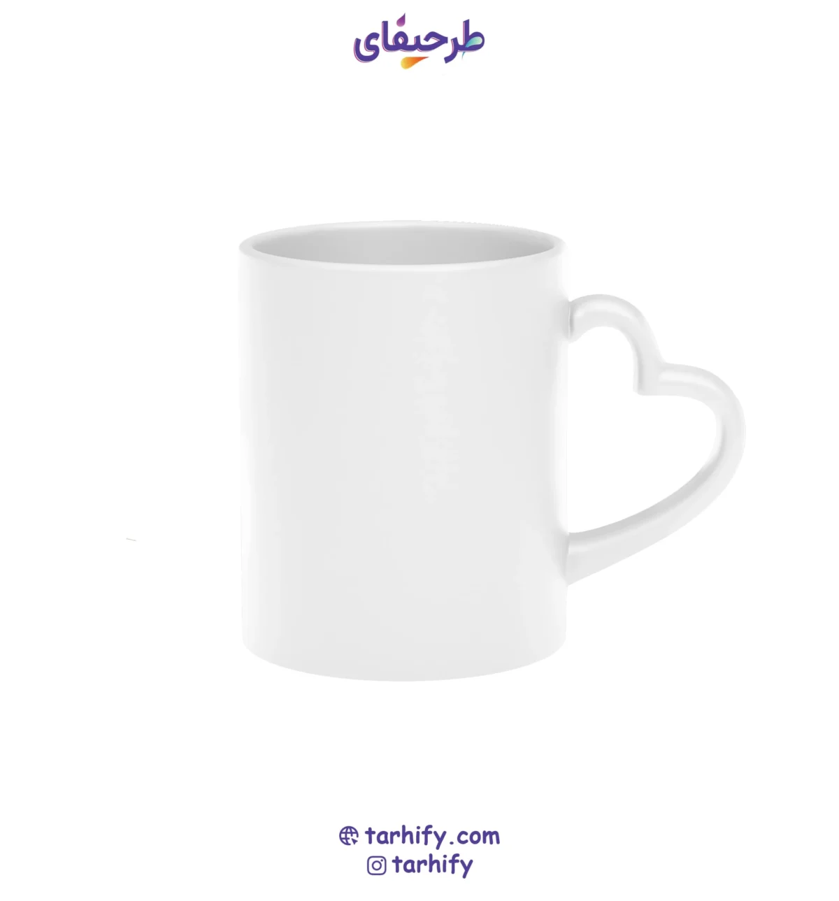 ماگ سرامیکی دسته قلبی