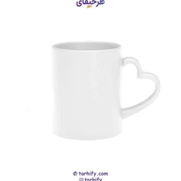 ماگ سرامیکی دسته قلبی